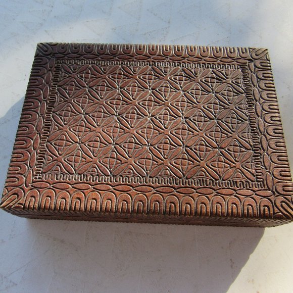 Antique Carved Wooden Box - Picture 1 of 5